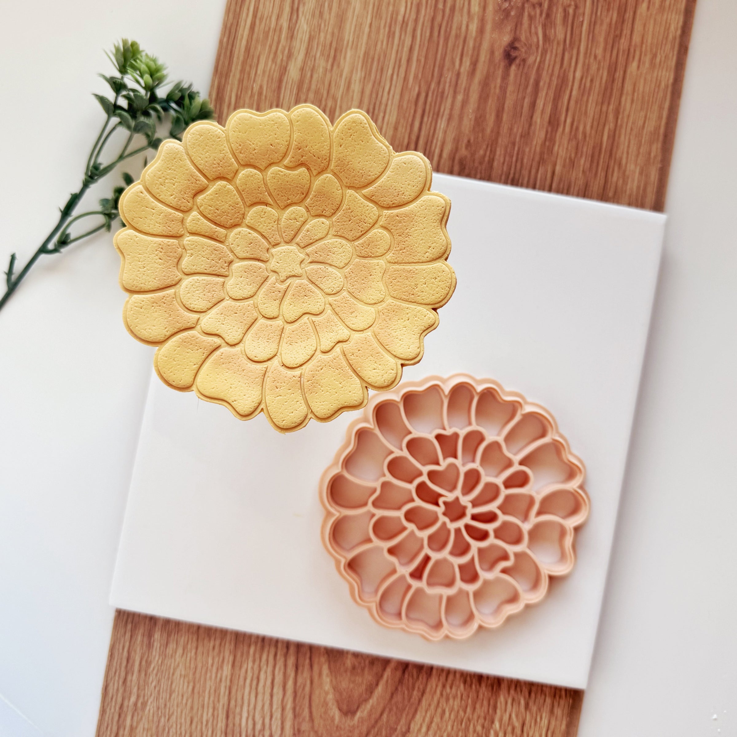 Marigold Flower Trinket Dish Clay Cutter