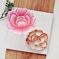 Peony Flower Trinket Dish Clay Cutter