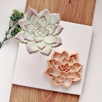 Succulent Echeveria Trinket Dish Clay Cutter