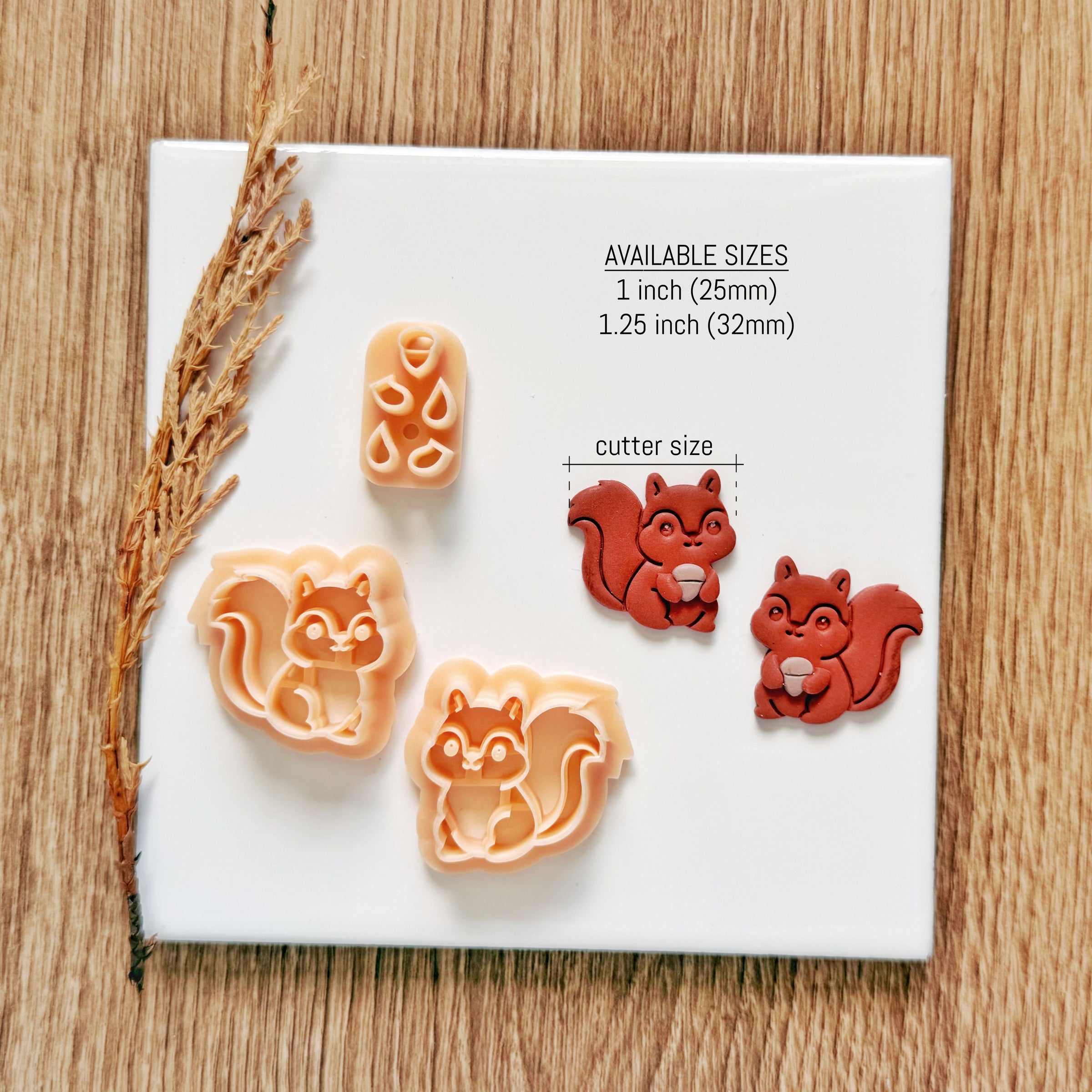Squirrel Acorn Polymer Clay Cutter Set