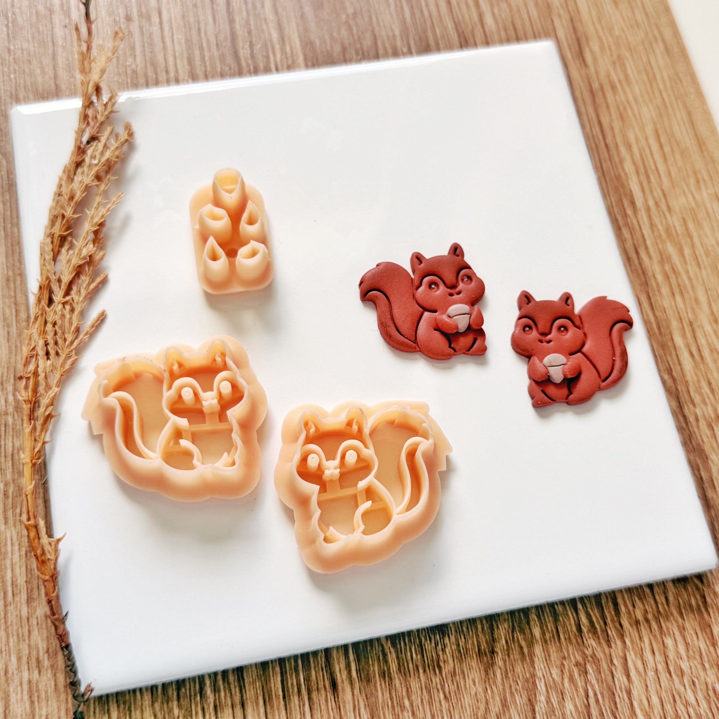 Squirrel Acorn Polymer Clay Cutter Set