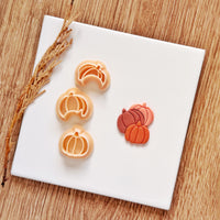 Stacked Pumpkin Polymer Clay Cutter Set