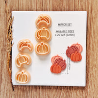 Stacked Pumpkin Polymer Clay Cutter Set