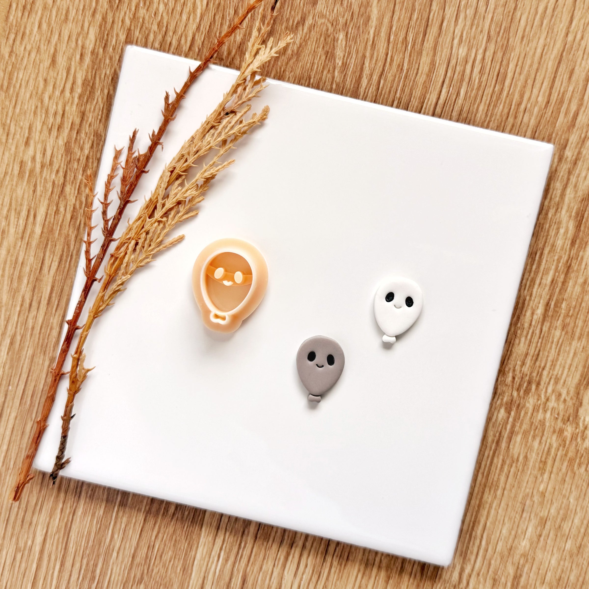Ghost Balloon Clay Cutter - Halloween Polymer Clay Mold