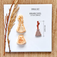 Witch Broom Clay Cutter Set - Halloween Fall Polymer Clay Mold