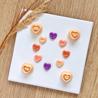 Spooky Heart Clay Cutters - Halloween Candy Conversation Polymer Mold