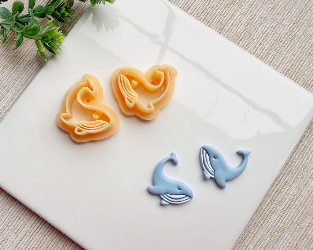 Whale Polymer Clay Cutter Set – Mirrored Ocean Animal Cutters for Summ ...
