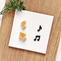 Music Note Clay Cutter: Eighth Shape Polymer Earring Mold
