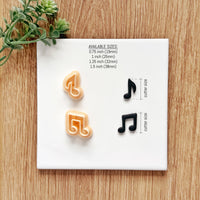 Music Note Clay Cutter: Eighth Shape Polymer Earring Mold