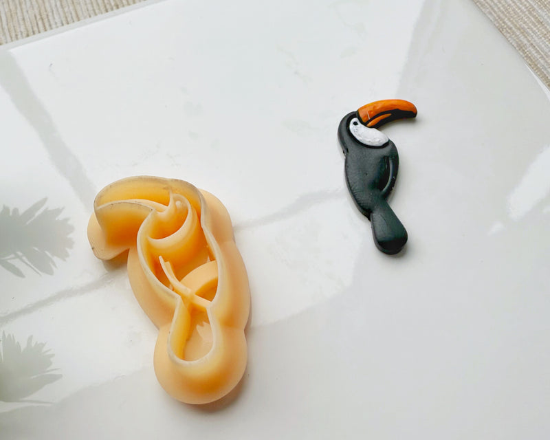 Toucan Polymer Clay Cutter – Tropical Bird Earring Cutter (Single or Mirror Set)