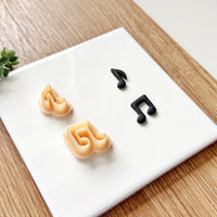Music Note Clay Cutter: Eighth Shape Polymer Earring Mold