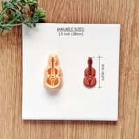 Violin Clay Cutter: Cello Musical Instrument Earring Mold