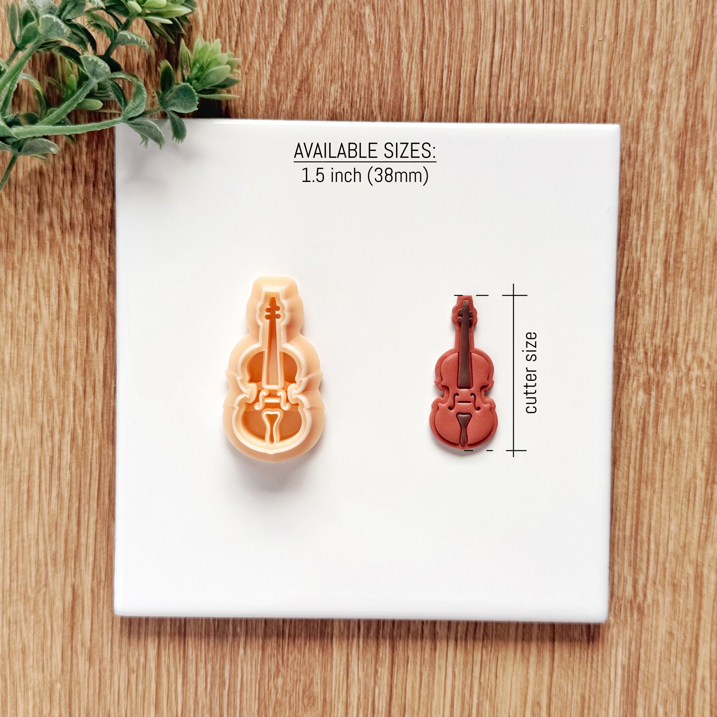 Violin Clay Cutter: Cello Musical Instrument Earring Mold