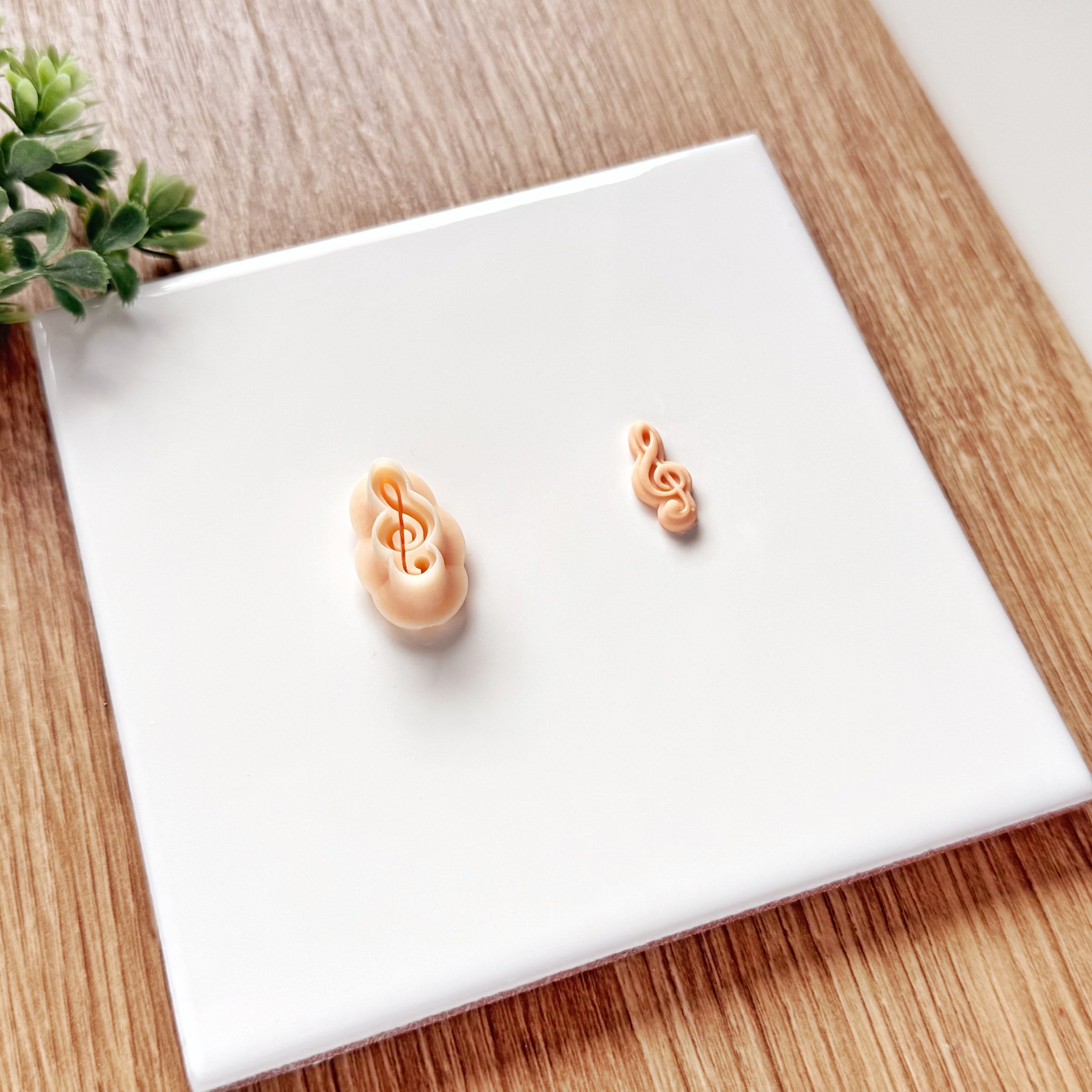 Treble Clef Clay Cutter: Music Note Polymer Earring Mold