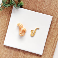 Saxophone Clay Cutter: Jazz Musical Instrument Earring Mold