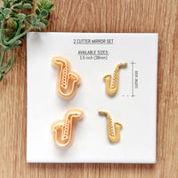 Saxophone Clay Cutter: Jazz Musical Instrument Earring Mold
