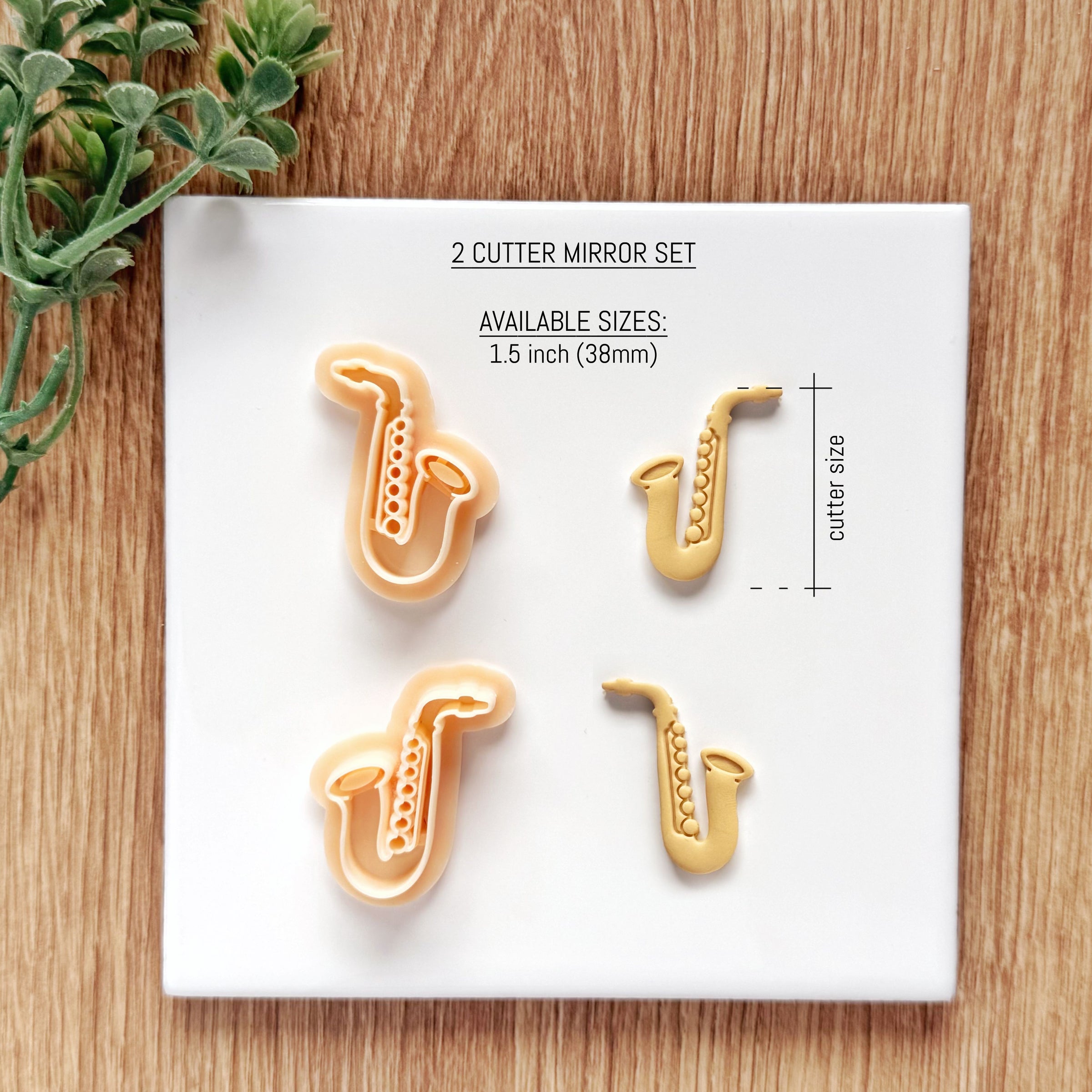 Saxophone Clay Cutter: Jazz Musical Instrument Earring Mold