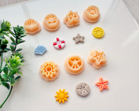 Summer Stud Cutters Set 1 – Miniature Polymer Clay Cutters for Earrings (4 Sizes)