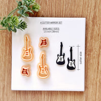 Electric Guitar Clay Cutter: Rock Instrument Polymer Earring Mold