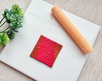 Doodle Leaves Texture Roller for Polymer Clay – Seamless Resin Roller with Hand-Drawn Leaf Pattern