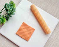 Ice Cream Cone Texture Roller for Polymer Clay – Waffle Grid Pattern
