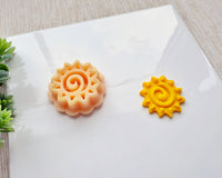 Radiant Sun Clay Cutter – Spiral Sun with Rays for Polymer Clay