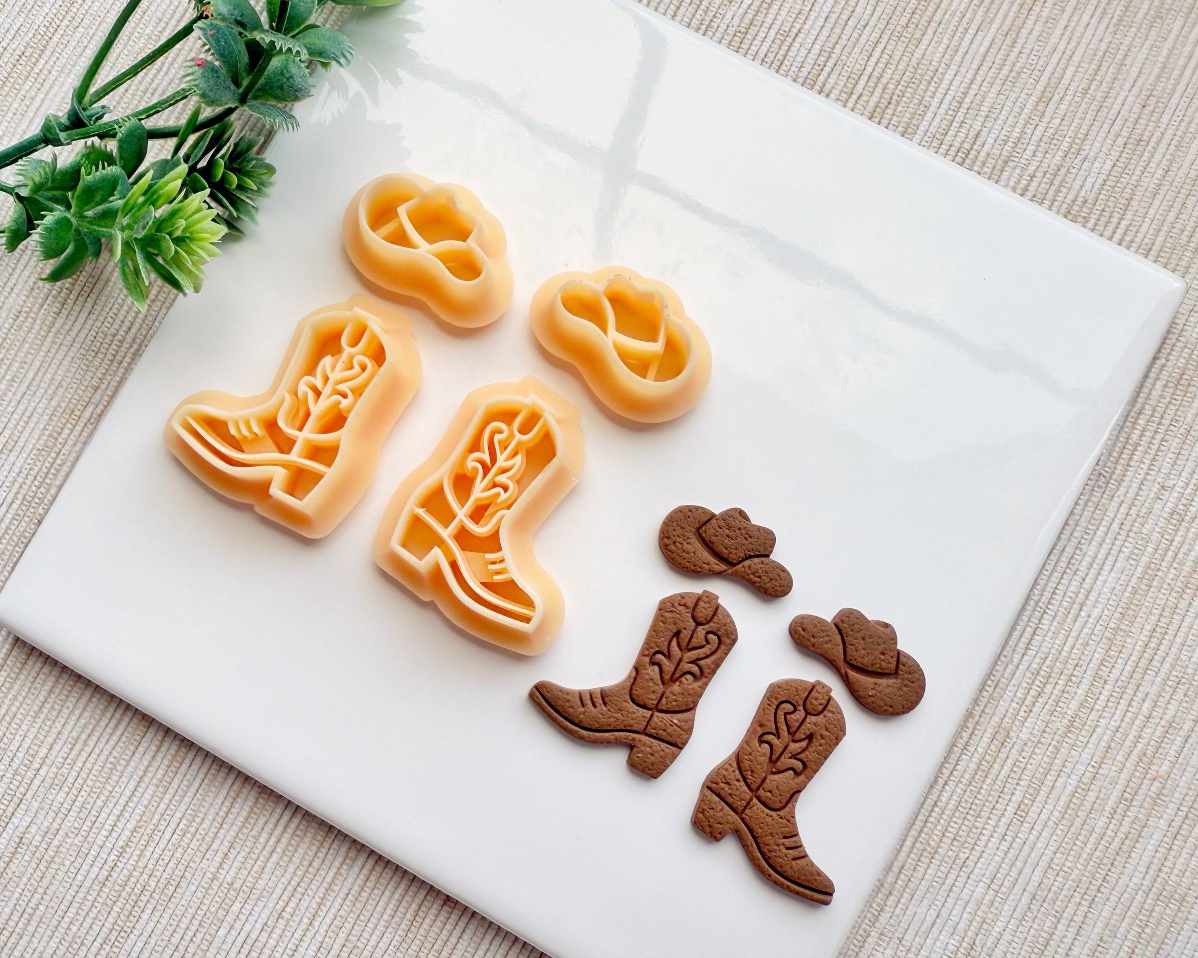 Cowboy Boots and Hat Cutter Set – Western Polymer Clay Earring Cutters