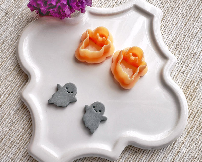 Happy Ghosts Halloween Clay Cutter Set - July13th Launch