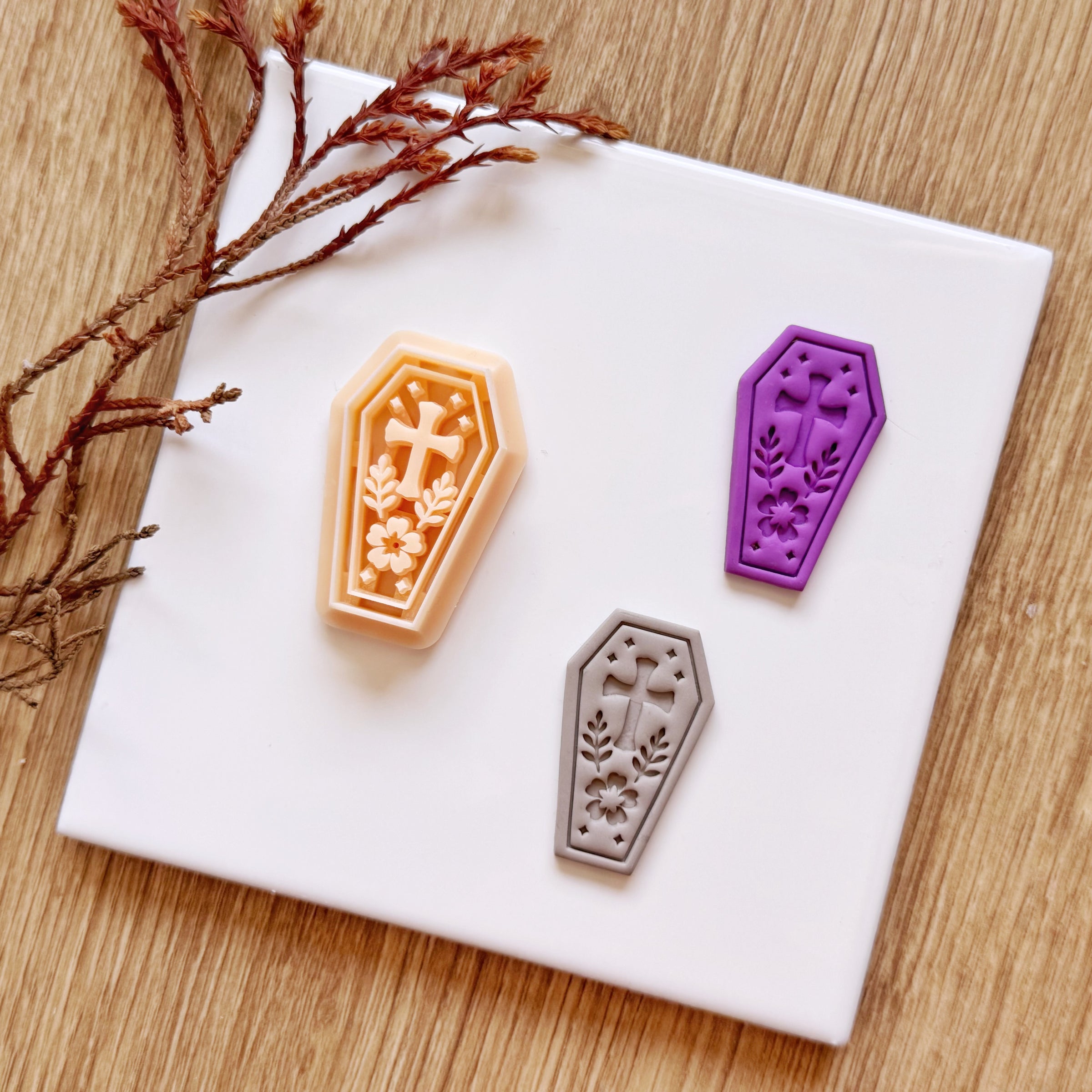 Floral Coffin Clay Cutter