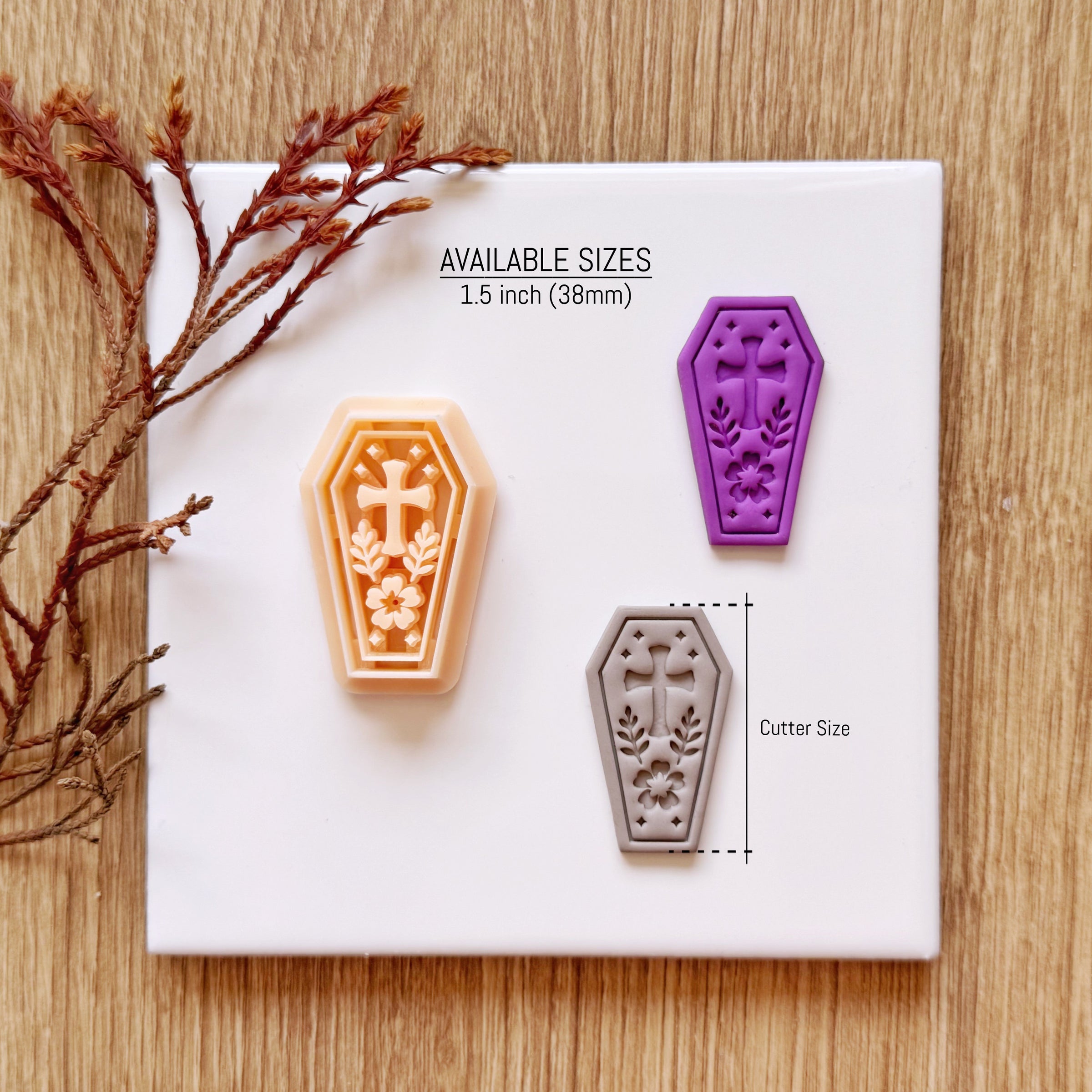 Floral Coffin Clay Cutter