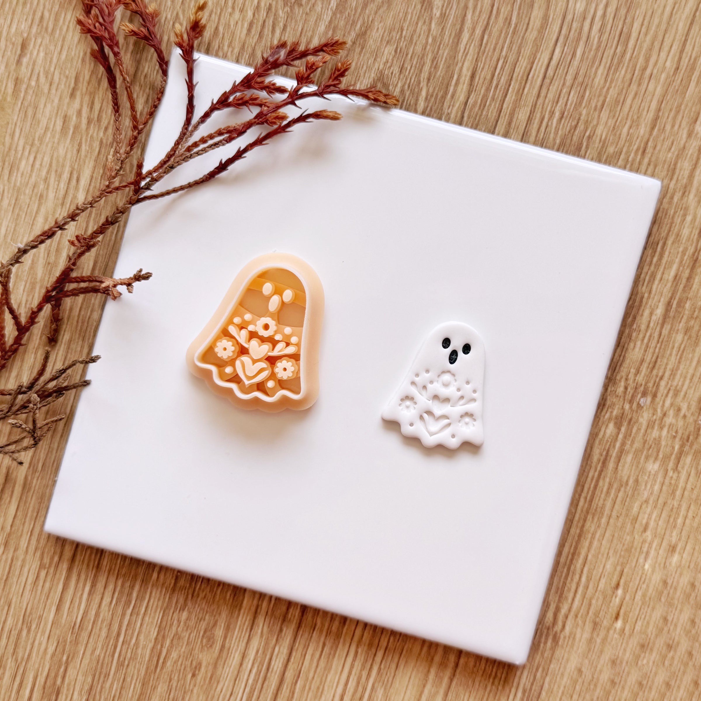 Floral Ghost Clay Cutter
