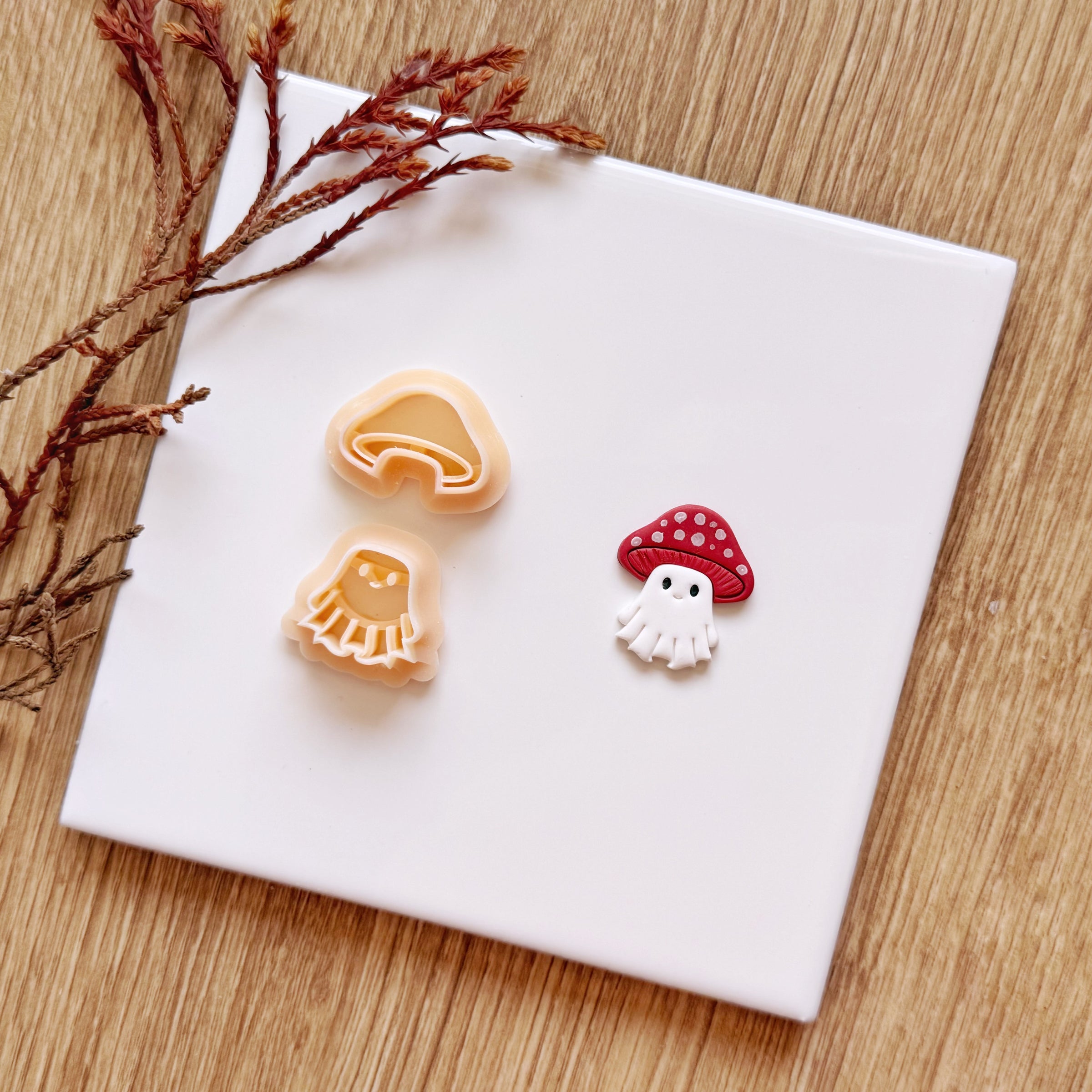 Mushroom Ghost Clay Cutter Set