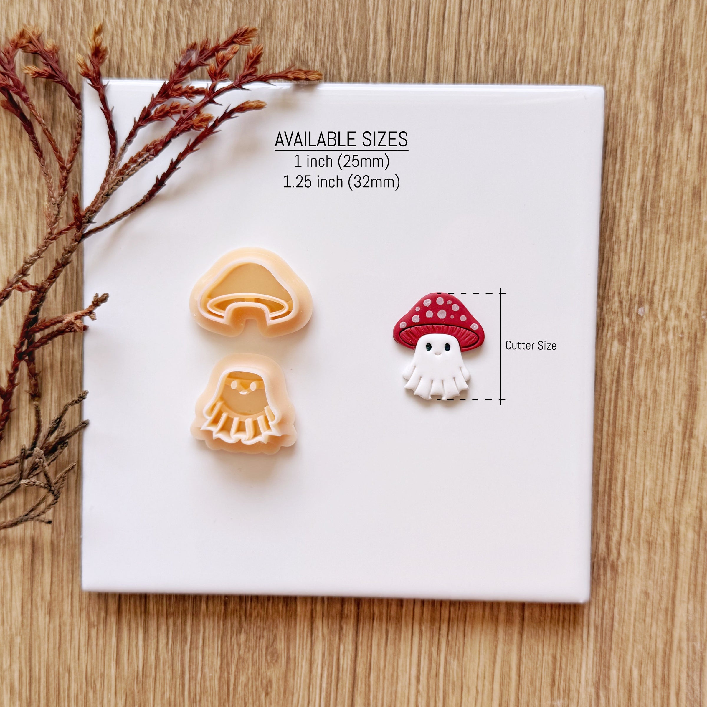 Mushroom Ghost Clay Cutter Set