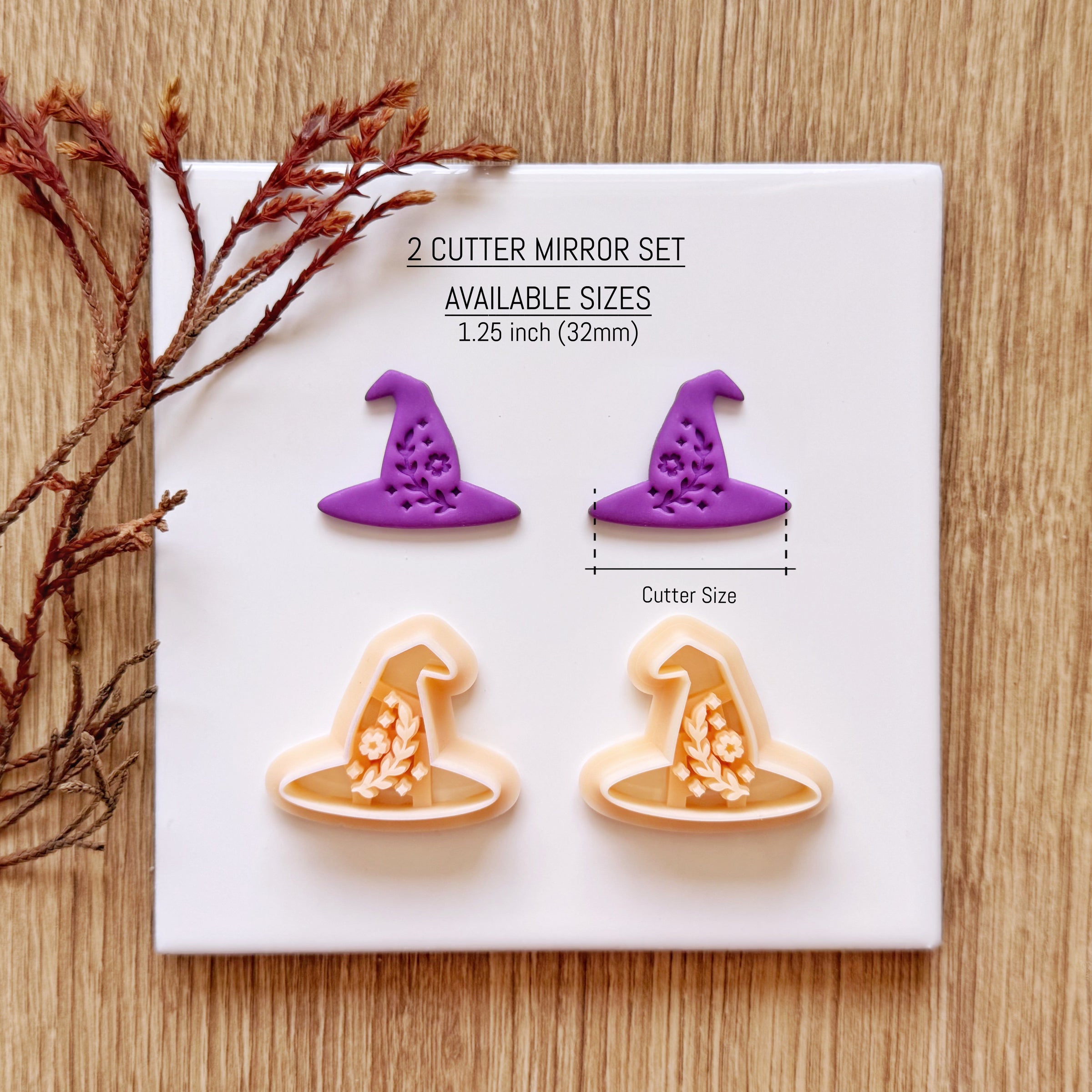 Floral Witch Hat Clay Cutter