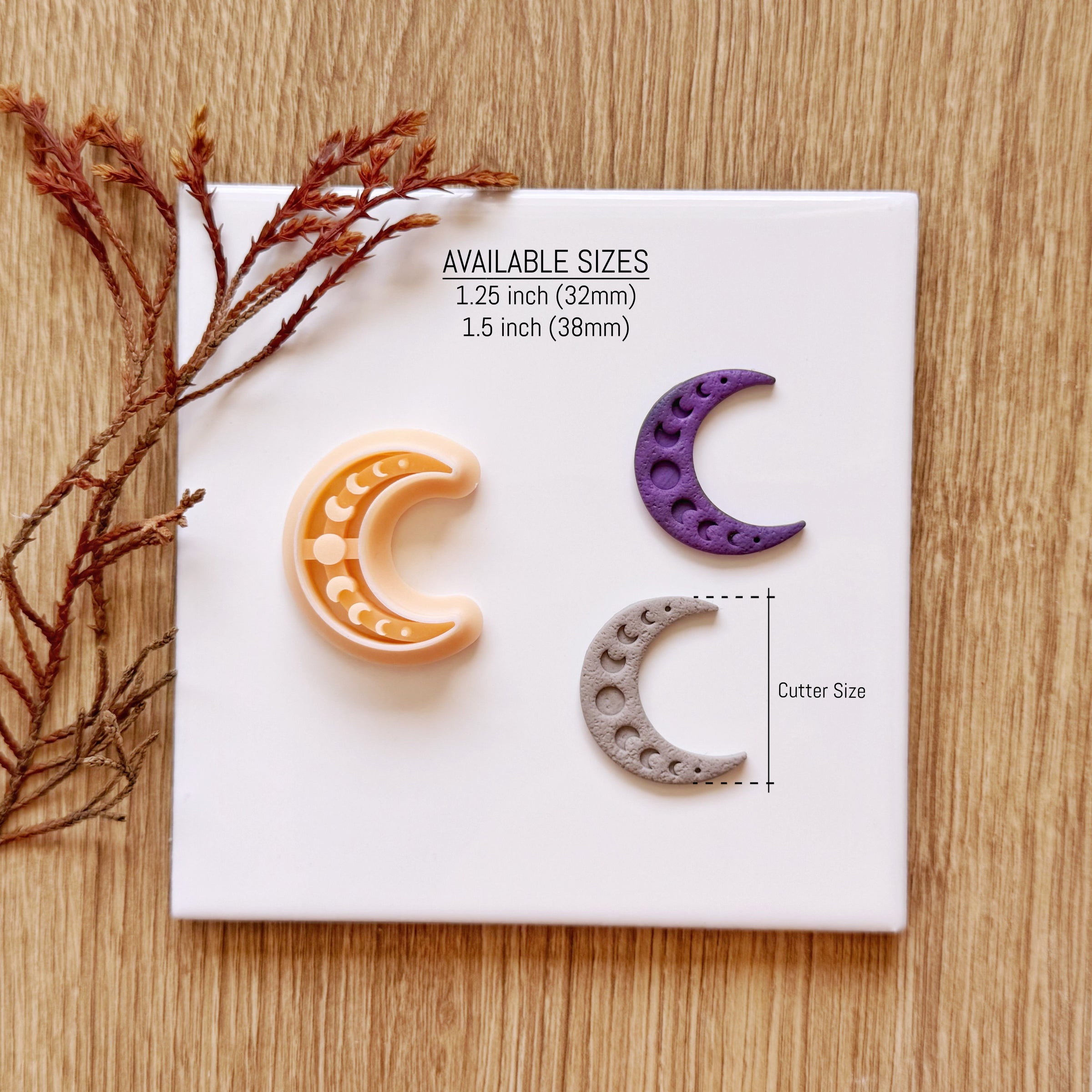 Moon Phase Crescent Moon Clay Cutter