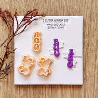 Boo Ghost Clay Cutter 3-Piece Mirror Set