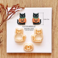 Pumpkin Costume Cat Clay Cutter Set