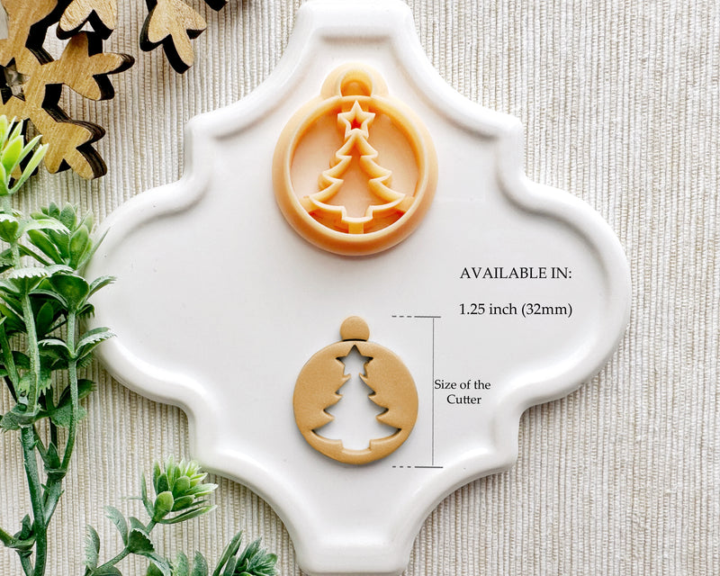 Ornament with Tree Cutout Christmas Clay Cutter / September 1st Launch