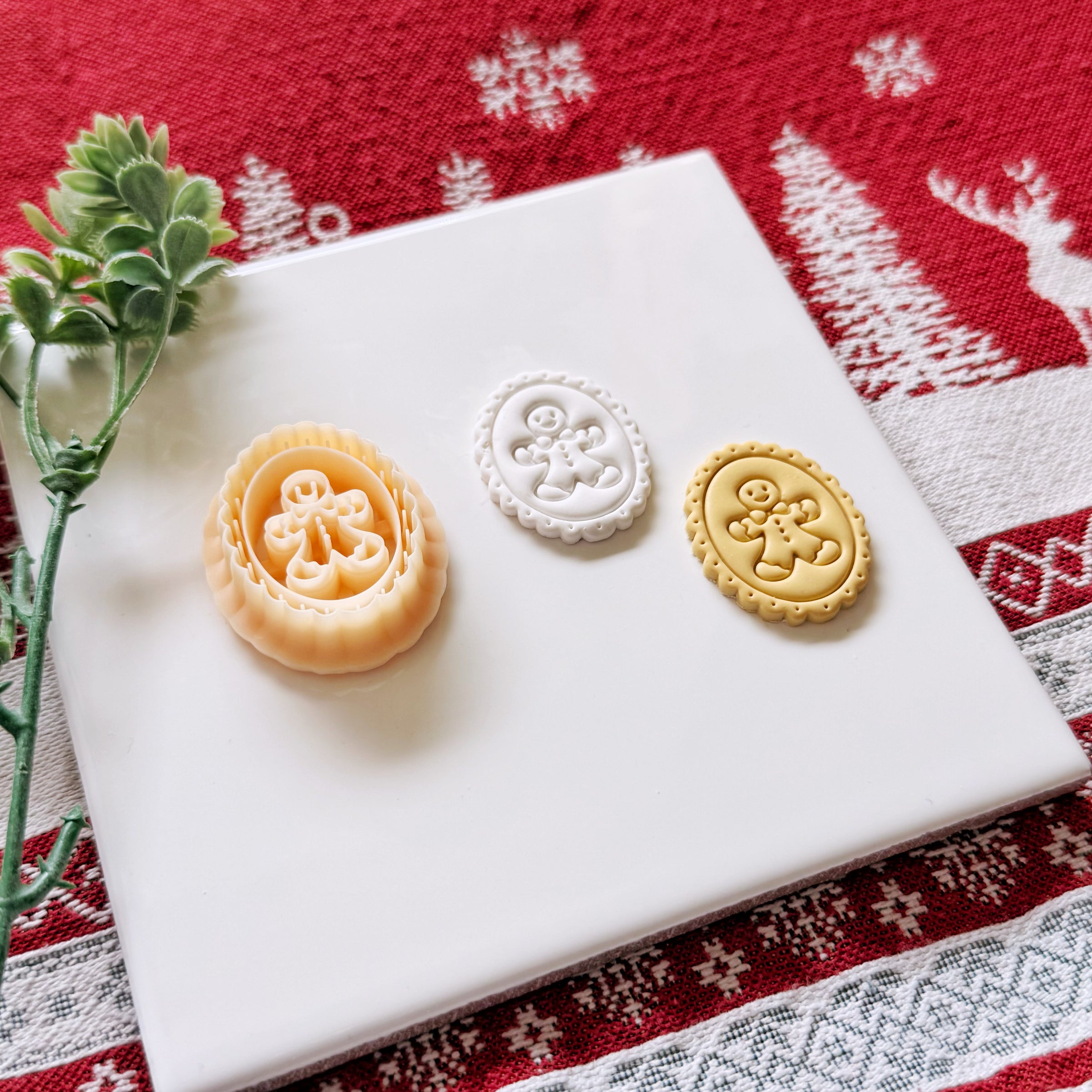 Gingerbread Man Cameo Clay Cutter