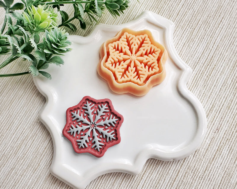 Debossing Snowflake Christmas Clay Cutter / October Launch