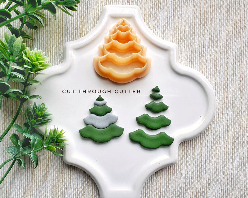 Embossing and Cut Tree Christmas Clay Cutter / September 1st Launch