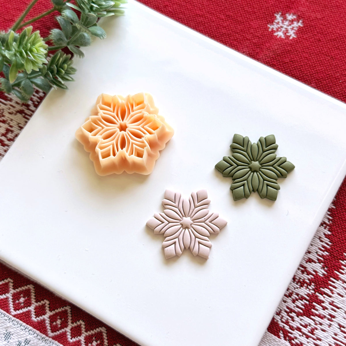 Crystal Snowflake Polymer Clay Cutter