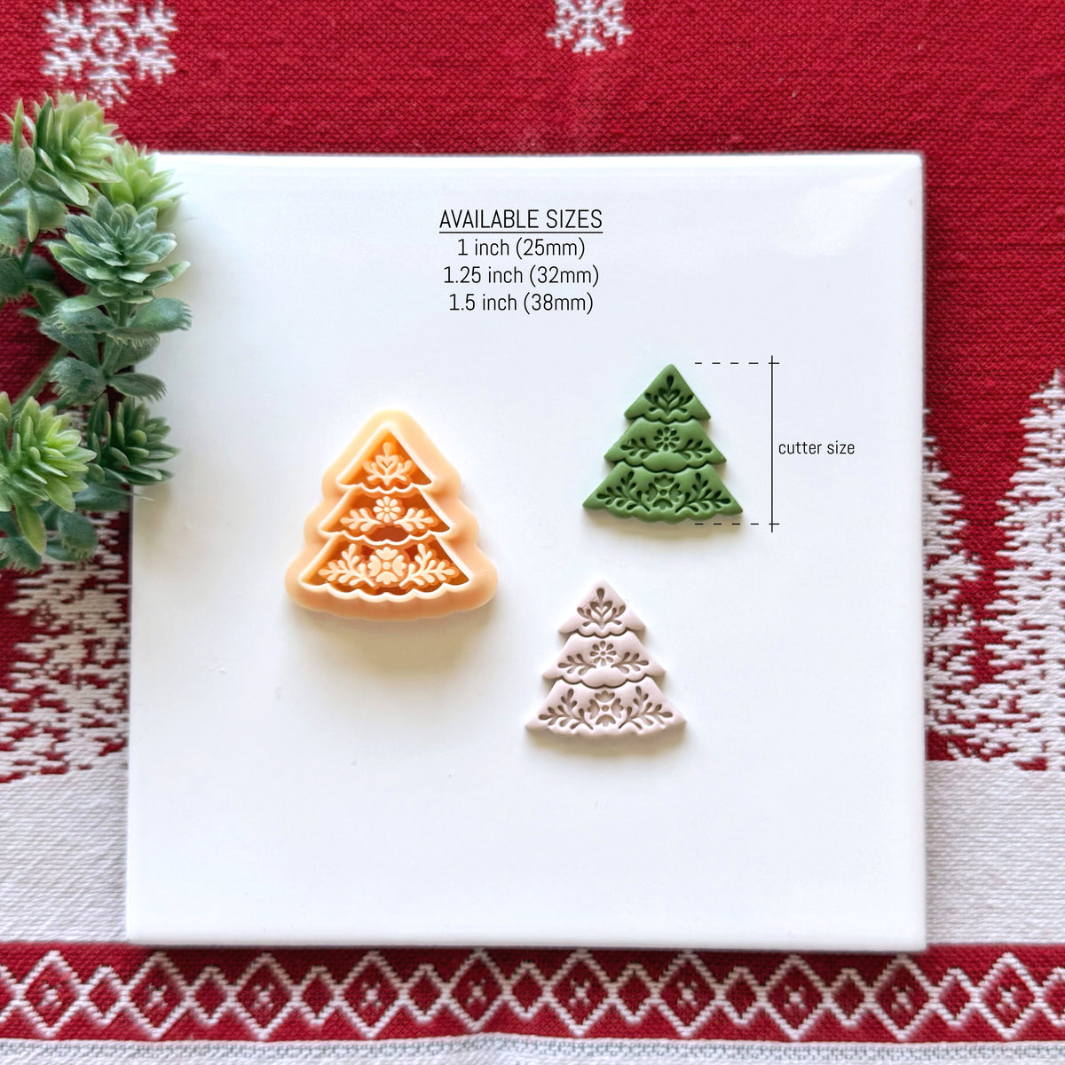 Nordic Christmas Tree Polymer Clay Cutter