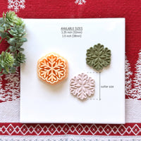 Floral Snowflake Polymer Clay Cutter
