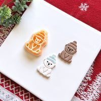 Winter Bear with Beanie Polymer Clay Cutter