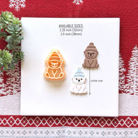Winter Bear with Beanie Polymer Clay Cutter