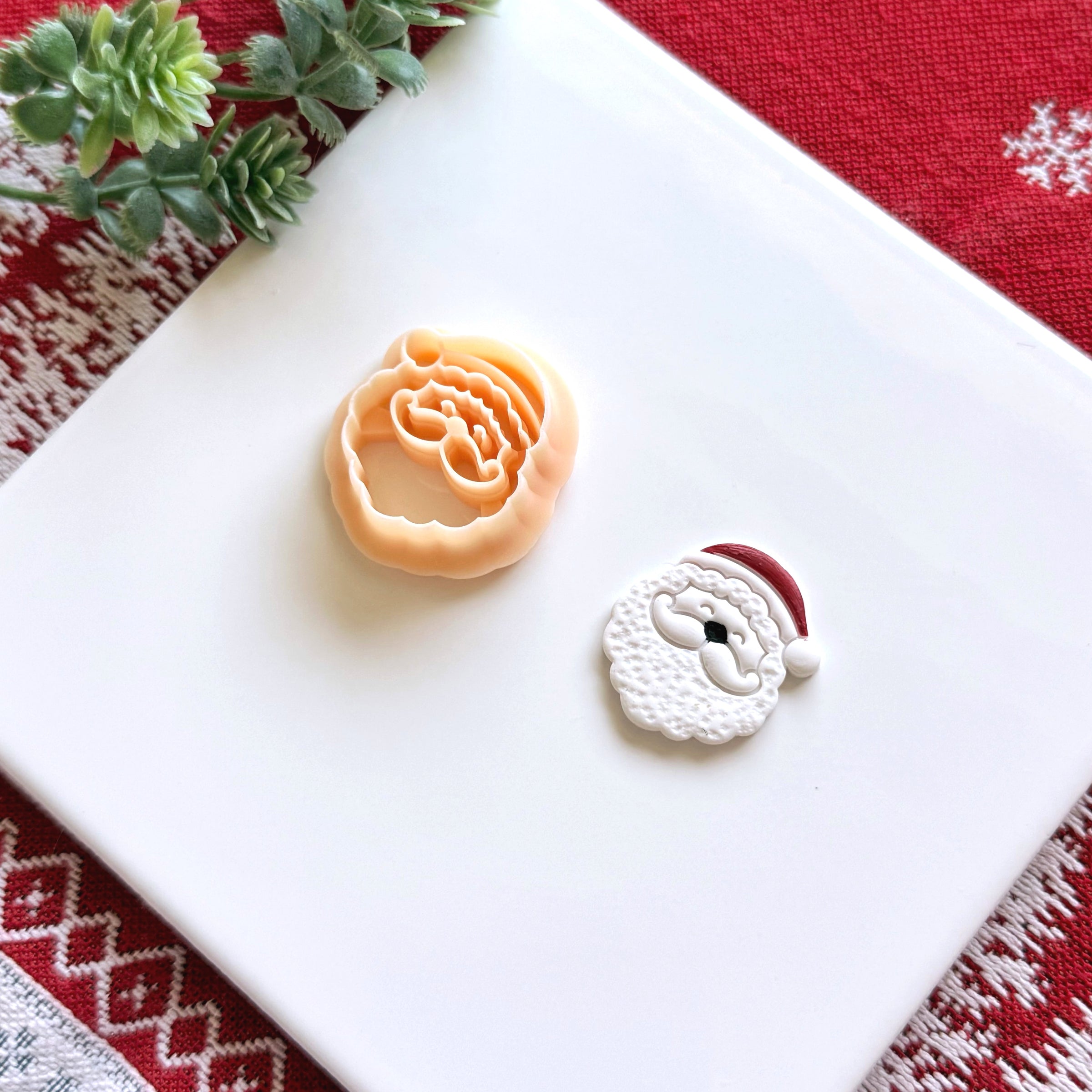 Santa Claus Face Polymer Clay Cutter