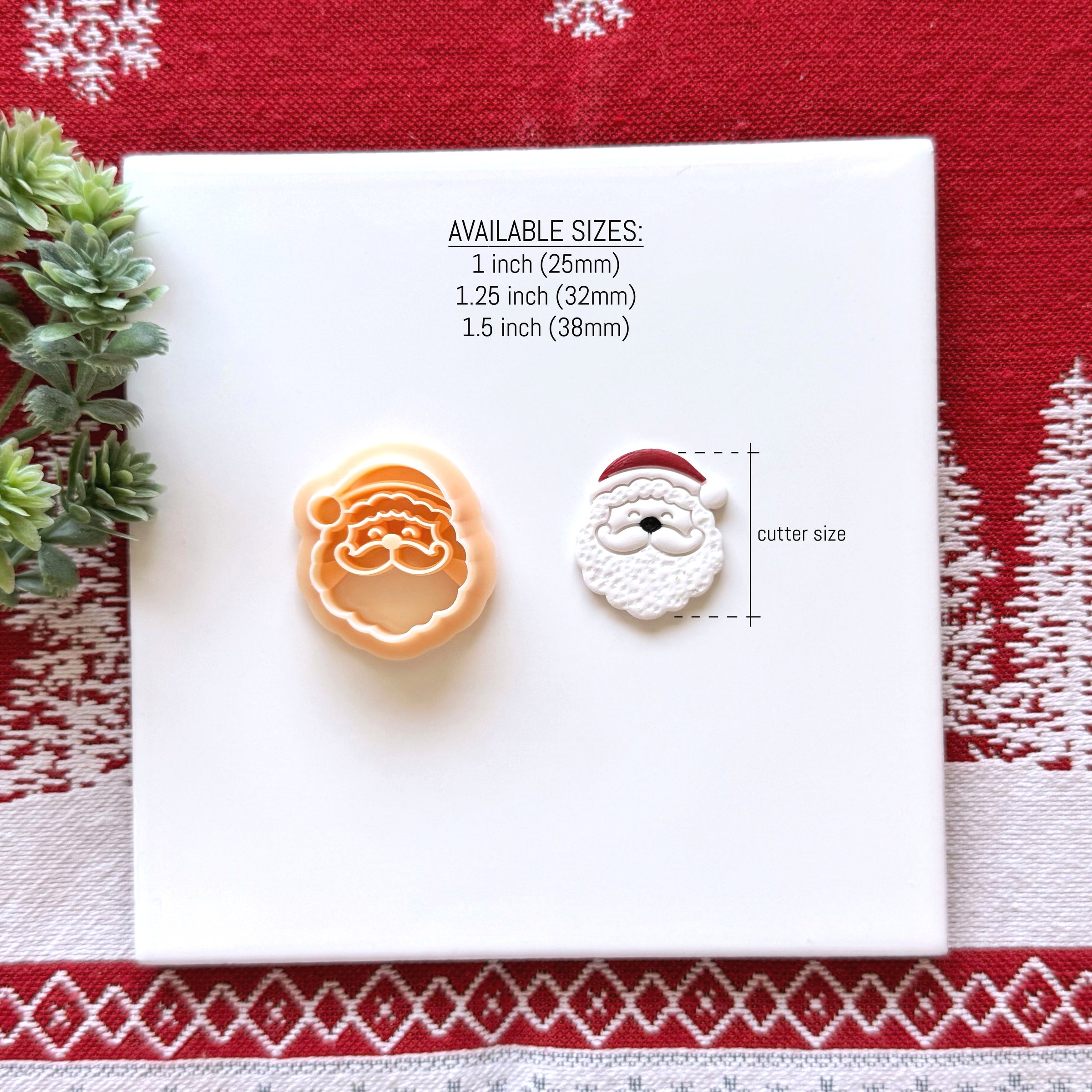 Santa Claus Face Polymer Clay Cutter