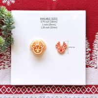 Cute Reindeer Face Polymer Clay Cutter