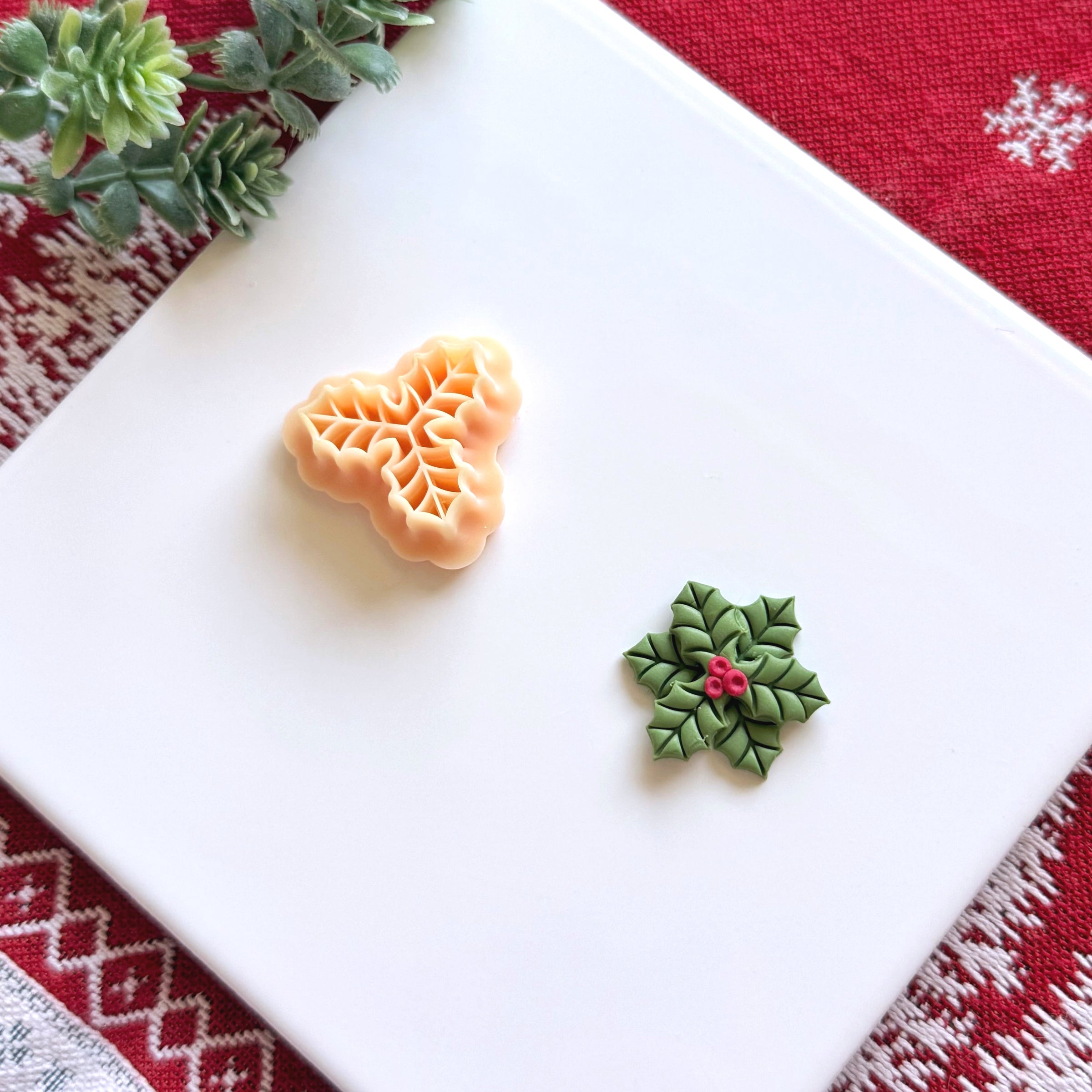 Holly Leaf Polymer Clay Cutter